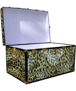 Alternative view of 03-210 CH FAUX CHEETAH King Storage Trunk with ABS Trim