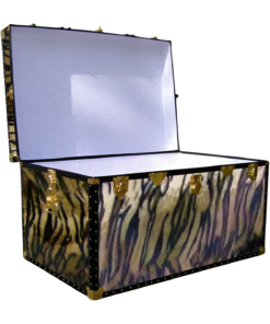 Alternative view of 03-214 TI FAUX TIGER King Storage Trunk with ABS Trim