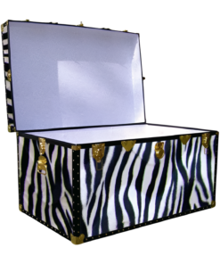Alternative view of 03-208 ZEB FAUX ZEBRA King Storage Trunk with ABS Trim