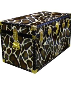 04-200 G FAUX GIRAFFE 38 Deep Storage Trunk with ABS Trim