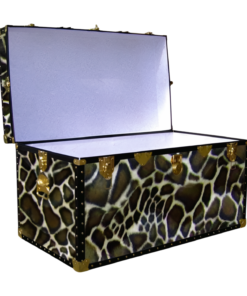 Alternative view of 05-198 G FAUX GIRAFFE 36 Deep Storage Trunk with ABS Trim