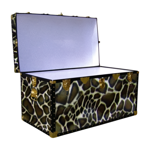 05-198 G FAUX GIRAFFE 36 Deep Storage Trunk with ABS Trim - Image 2
