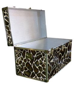 Alternative view of 04-201 GE FAUX GIRAFFE 38 Deep Storage Trunk with Alloy Trim