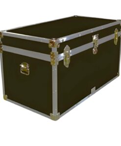 05-100 RE OLIVE 36 Deep Storage Trunk with Alloy Trim