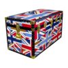 05-187 OCUJ OIL CLOTH UNION JACK 36 Deep Storage Trunk with ABS Trim