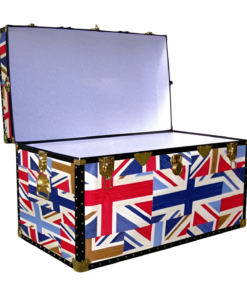 Alternative view of 05-187 OCUJ OIL CLOTH UNION JACK 36 Deep Storage Trunk with ABS Trim