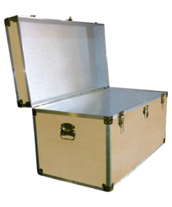Alternative view of 05-085 WE WOOD 36 Deep Storage Trunk with Alloy Trim