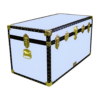 05-162 SKY BLUE VINYL 36 Deep Storage Trunk with ABS Trim
