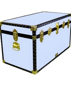 04-164 SKY BLUE VINYL 38 Deep Storage Trunk with ABS Trim