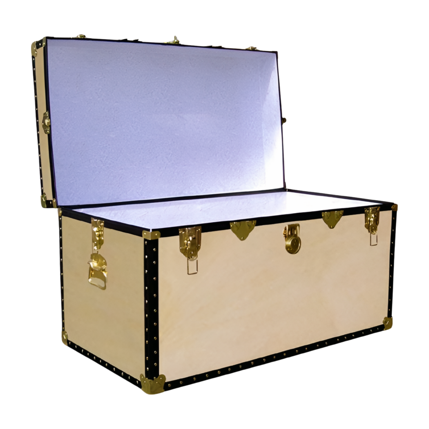 04-098 W WOOD 38 Deep Storage Trunk with ABS Trim - Image 2