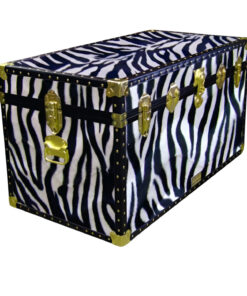 05-194 ZEB FAUX ZEBRA 36 Deep Storage Trunk with ABS Trim
