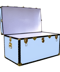 Alternative view of 04-164 SKY BLUE VINYL 38 Deep Storage Trunk with ABS Trim
