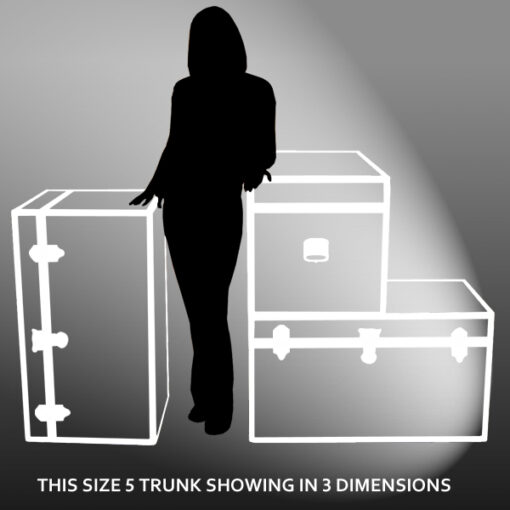 05-188 BL BROWN LEATHERETTE 36 Deep Storage Trunk with ABS Trim - Image 4