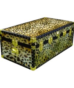 06-186 CH FAUX CHEETAH 36 Cabin Storage Trunk with ABS Trim