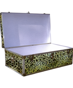 Alternative view of 06-187 CHE FAUX CHEETAH 36 Cabin Storage Trunk with Alloy Trim