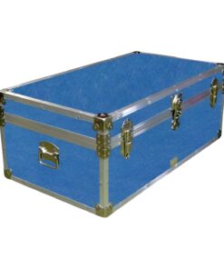 06-143 DFDE FADED DENIM 36 Cabin Storage Trunk with Alloy Trim