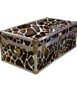 06-189 GE FAUX GIRAFFE 36 Cabin Storage Trunk with Alloy Trim