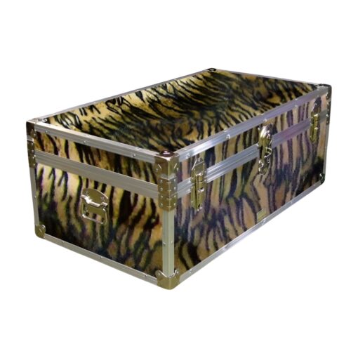 06-191 TIE FAUX TIGER 36 Cabin Storage Trunk with Alloy Trim