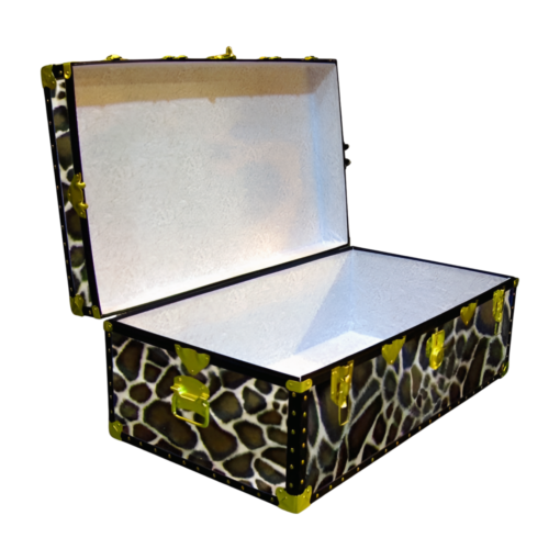 06-188 G FAUX GIRAFFE 36 Cabin Storage Trunk with ABS Trim - Image 2