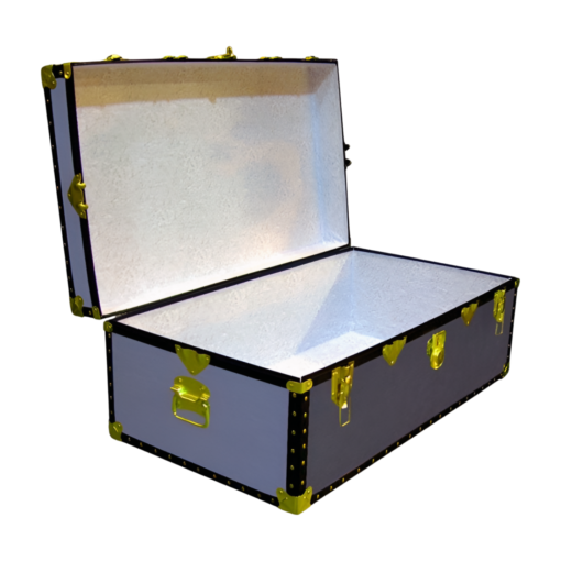 06-120 PREMIER LEATHERGRAIN GREY 36 Cabin Storage Trunk with ABS Trim - Image 2