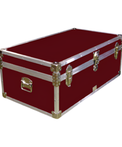 06-092 RE MAROON 36 Cabin Storage Trunk with Alloy Trim