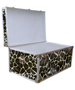 Alternative view of 07-188 GE FAUX GIRAFFE 33 Deep Storage Trunk with Alloy Trim