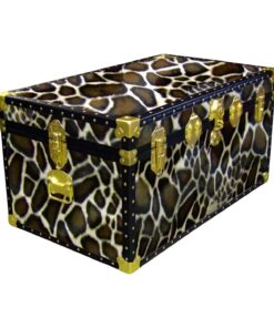 07-187 G FAUX GIRAFFE 33 Deep Storage Trunk with ABS Trim