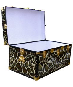 Alternative view of 07-187 G FAUX GIRAFFE 33 Deep Storage Trunk with ABS Trim