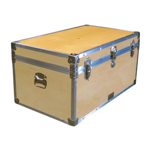 07-076 WE WOOD 33 Deep Storage Trunk with Alloy Trim