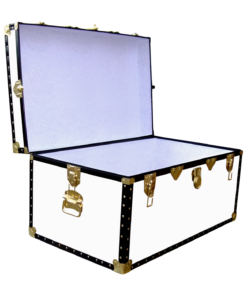 Alternative view of 07-179 WL WHITE LEATHERETTE 33 Deep Storage Trunk with ABS Trim