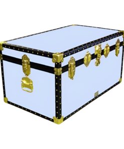 07-151 SKY BLUE VINYL 33 Deep Storage Trunk with ABS Trim