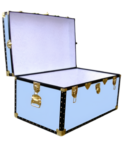 Alternative view of 07-151 SKY BLUE VINYL 33 Deep Storage Trunk with ABS Trim