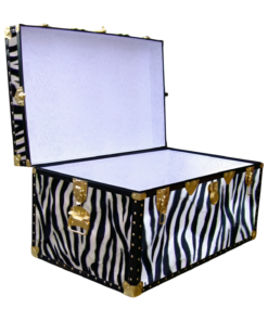 Alternative view of 07-183 ZEB FAUX ZEBRA 33 Deep Storage Trunk with ABS Trim