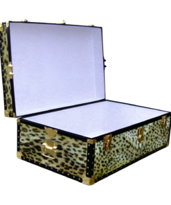 Alternative view of 09-179 CH FAUX CHEETAH 30 Cabin Storage Trunk with ABS Trim