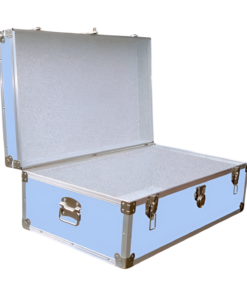 Alternative view of 09-148 E SKY BLUE VINYL 30 Cabin Storage Trunk with Alloy Trim