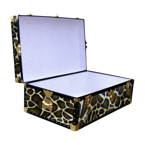 09-181 G FAUX GIRAFFE 30 Cabin Storage Trunk with ABS Trim - Image 2