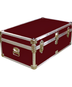 09-089 RE MAROON 30 Cabin Storage Trunk with Alloy Trim
