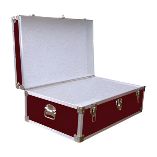 08-090 RE MAROON 33 Cabin Storage Trunk with Alloy Trim - Image 2