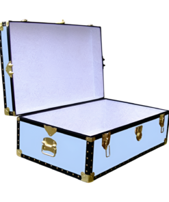 Alternative view of 08-149 SKY BLUE VINYL 33 Cabin Storage Trunk with ABS Trim