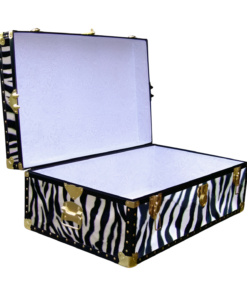 Alternative view of 09-177 ZEB FAUX ZEBRA 30 Cabin Storage Trunk with ABS Trim