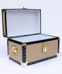 Alternative view of 12-206 Lux Champagne Tuck Box Storage Trunk with ABS Trim