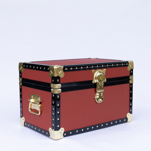 12-202 Lux Sunkist (Brownish Red) Tuck Box Storage Trunk with ABS Trim ...