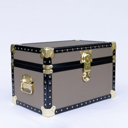 12-211 Lux Taupe Tuck Box Storage Trunk with ABS Trim