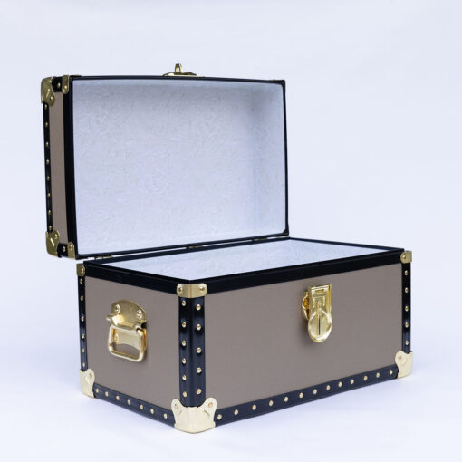 12-211 Lux Taupe Tuck Box Storage Trunk with ABS Trim - Image 2