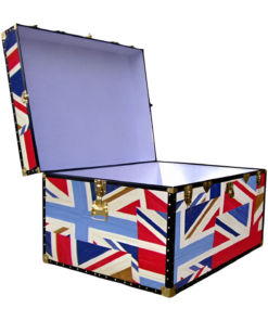 Alternative view of 02-202 OCUJ OIL CLOTH UNION JACK Jumbo Storage Trunk with ABS Trim