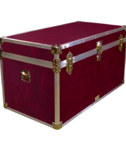 05-132 E PREMIER LEATHERGRAIN WINE 36 Deep Storage Trunk with Alloy Trim