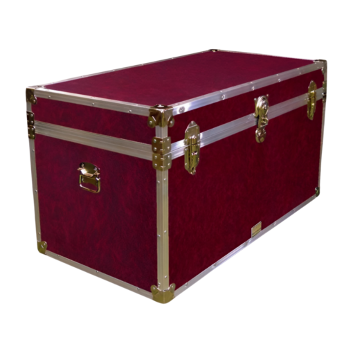 05-132 E PREMIER LEATHERGRAIN WINE 36 Deep Storage Trunk with Alloy Trim