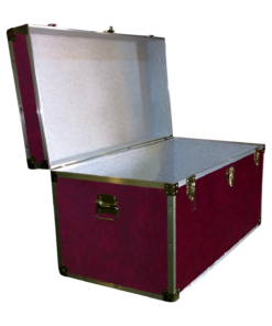 Alternative view of 05-132 E PREMIER LEATHERGRAIN WINE 36 Deep Storage Trunk with Alloy Trim