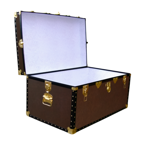 07-177 BL BROWN LEATHERETTE 33 Deep Storage Trunk with ABS Trim - Image 2