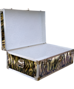 Alternative view of 09-184 TIE FAUX TIGER 30 Cabin Storage Trunk with Alloy Trim